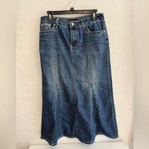Baccini Classic Blue Denim Skirt